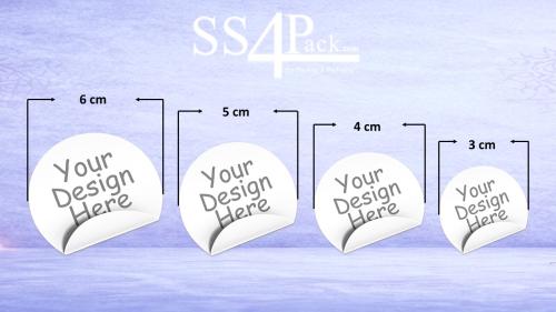 طباعة إستيكر بلاستيك ( أبيض / شفاف ) دائري