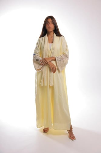 Butter yellow abaya