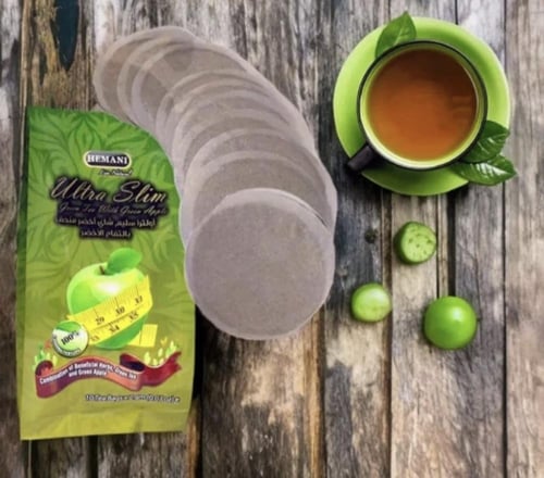 شاي اخضر للتنحيف بالتفاح الاخضر