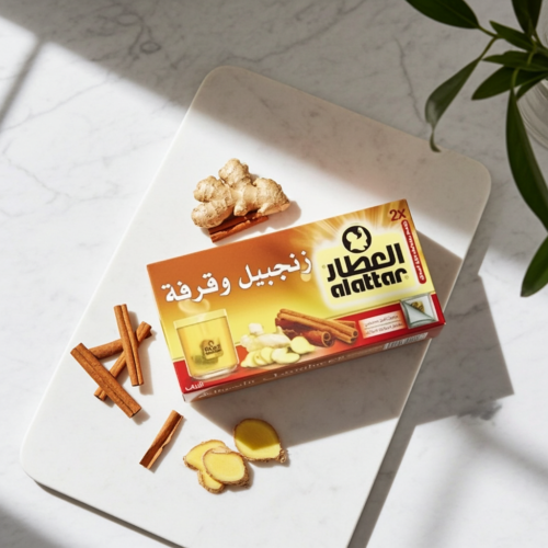 شراب زنجبيل وقرفة العطار 20ظرف