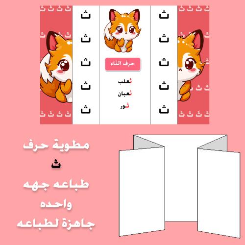 مطوية حرف الثاء صف اول