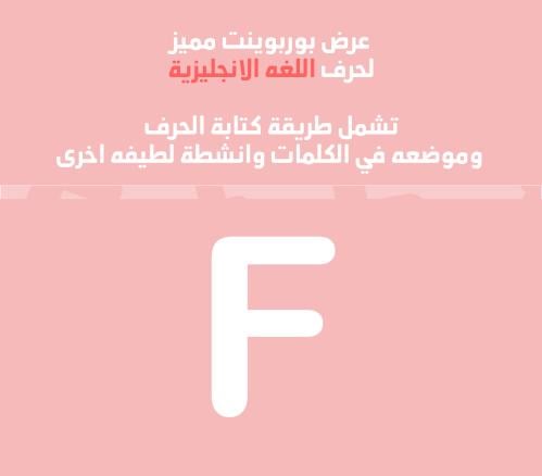 عرض بوربوينت انجليزي لطيف لحرف F - قابل للتعديل