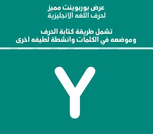 عرض بوربوينت انجليزي لطيف لحرف Y - قابل للتعديل
