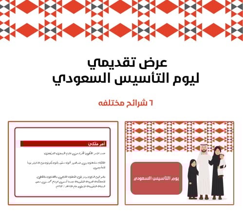 عرض باوربوينت جاهز للتعديل عن يوم التأسيس السعودي
