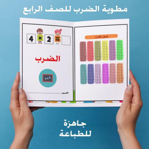 مطوية رياضيات رابع الفصل الدراسي الاول الضرب