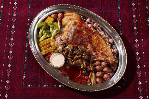 نص نعيمي وسط مع خضروات