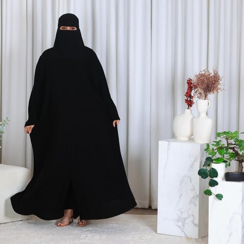 عبايه دبل كلوش كم مربع ملكي