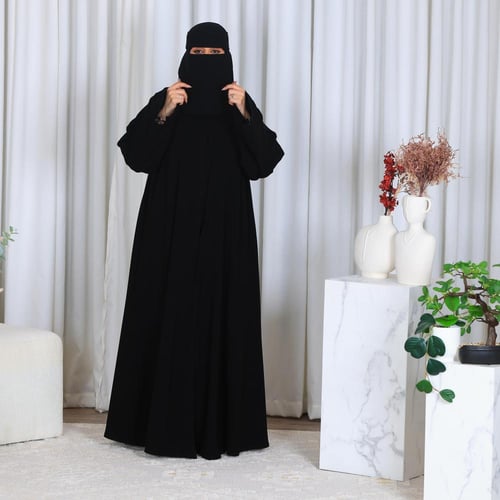 عبايه كم واسع قصه اي لاين قماش ملكي