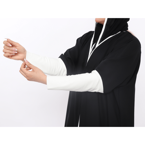 عبايه لمسه حرير اي لاين كم اسواره استرتش فرنسي