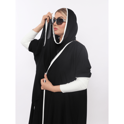 عبايه لمسه حرير اي لاين كم اسواره استرتش فرنسي