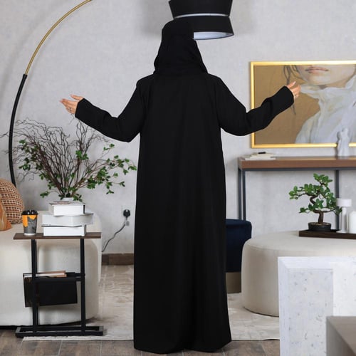 بليزر بطانه اسود قماش كريب كتان-تصميم فاخر وانيق