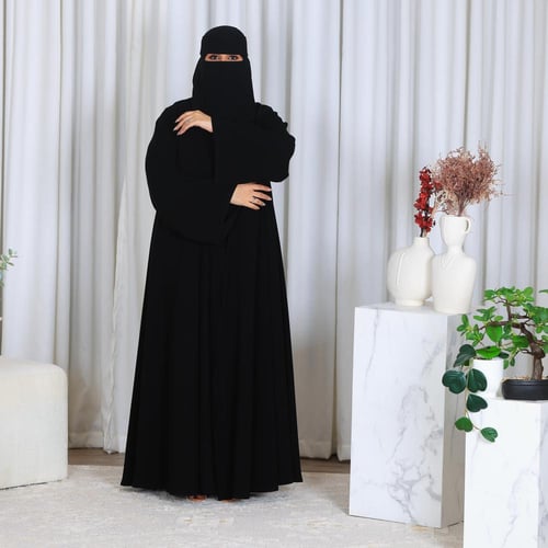 عبايه كم واسع قصه اي لاين قماش ملكي