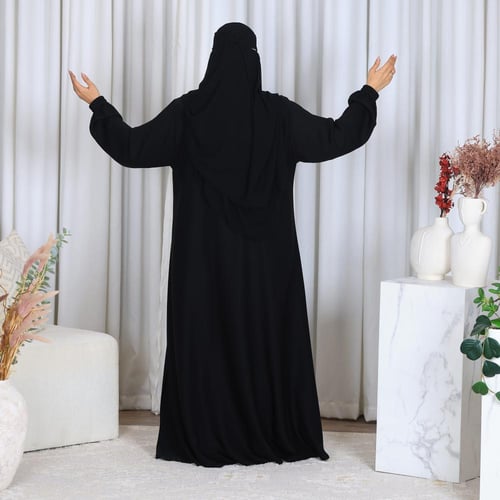 عبايه كم فرنسي مسكر ثوب قماش جلاكسي