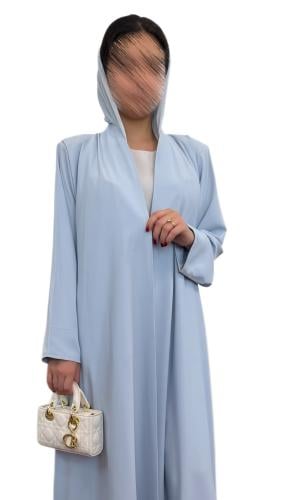N542-عباية ملونة نص كلوش كم ضيق