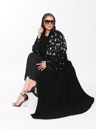 T009 عبايه نصف كلوش فخمه جدا شك يدوي بطانه داخلي ن...