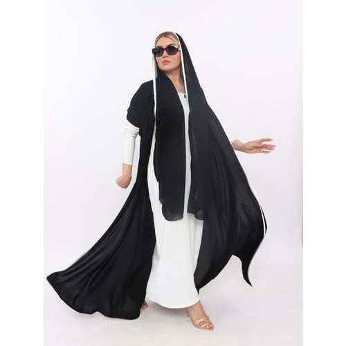 عبايه لمسه حرير اي لاين كم اسواره استرتش فرنسي