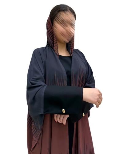 C0057 شيفون ملون بكم انيق