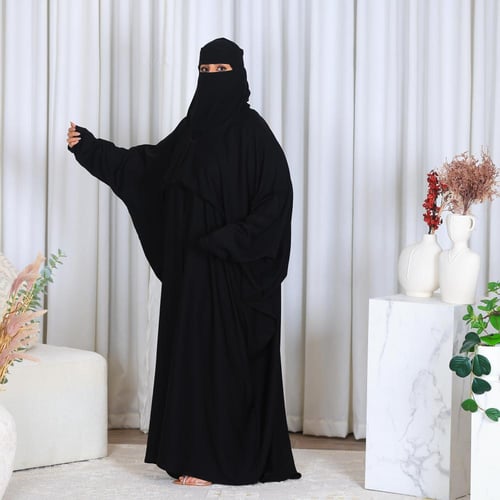 عبايه راس فراشه صديري قماش جلاكسي