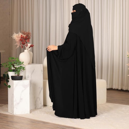 كريب ملكي دبل كلوش بينتكس بالأكمام والياقة الامامي...