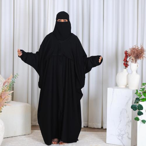 عبايه راس فراشه صديري قماش جلاكسي