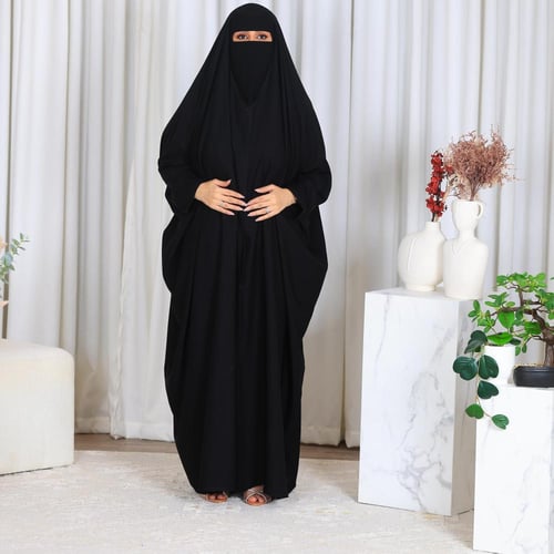 عباية راس فراشه مفتوح زرار قماش جلاكسي