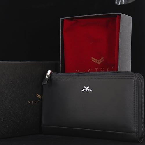 محفظه جلد طبيعي ماركه فكتوريا