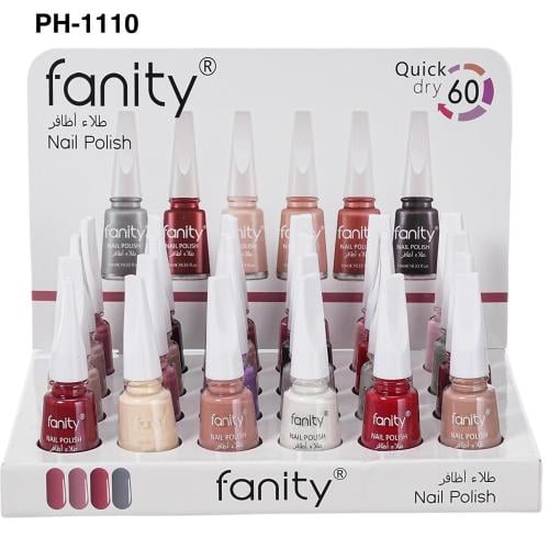 مجموعة طلاء اظافر غطاء ابيض ملون 24 حبة FANITY