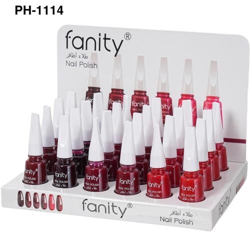 مجموعة طلاء اظافر غطاء ابيض ملون 24 حبة FANITY