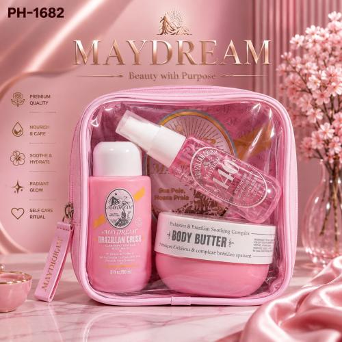 مجموعة العناية الفاخرة الوردية من ماي دريم (MAYDREAM)