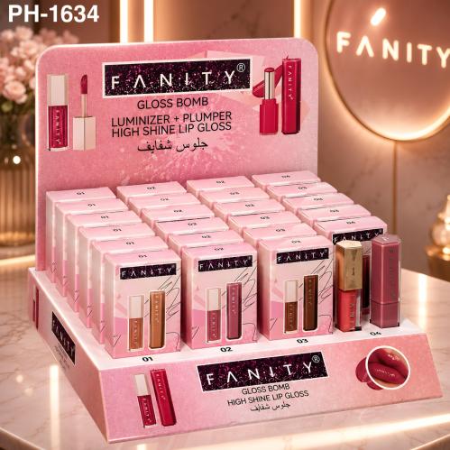 ملمع ومكبر الشفاه Fanity - لمعان زجاجي وشفاه ممتلئ...