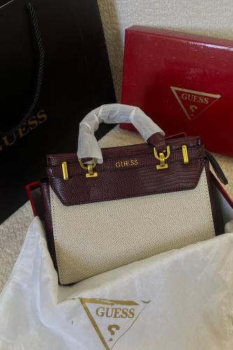 شنطة جس- بيج وعنابي