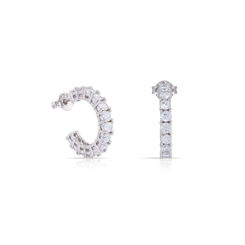 أقراط تنس فضة ناعمة