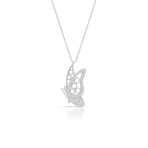 سلسلة جناح فراشة فضة 925