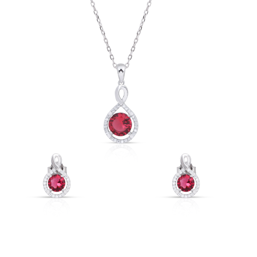 نصف طقم احمر ياقوت