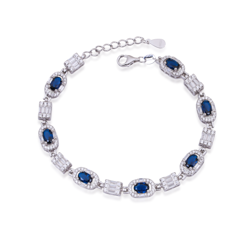 اسورة فضة كرستال مع حجر زفير