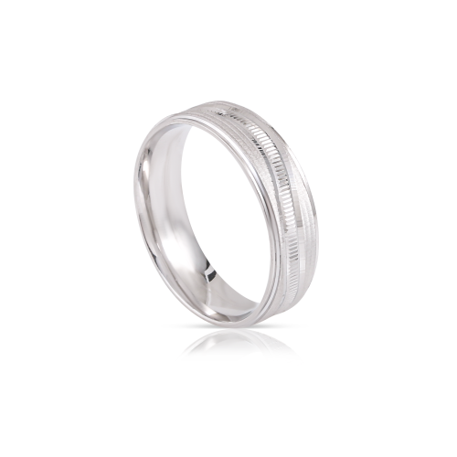 دبلة رجالية فضة موديل 3