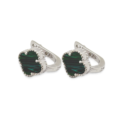 أقراط وردة صدف أخضر