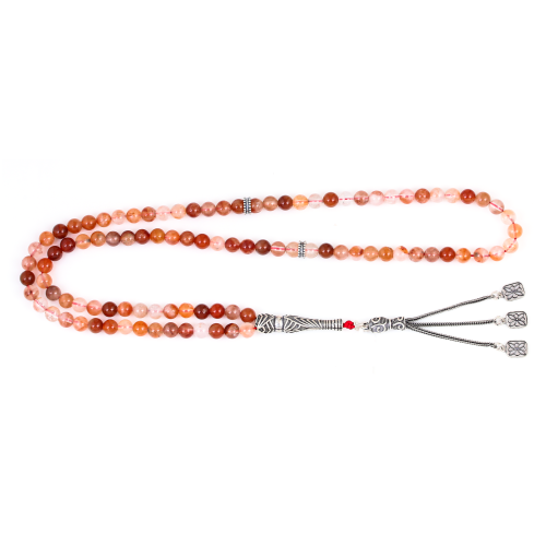 سبحة حجر مموج كبدى 99 خرزة