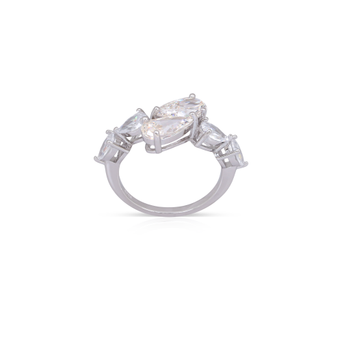 خاتم بأحجار الزركون لون كناري