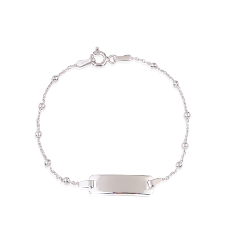 اسورة اطفال فضة سادة مع كرات فضية