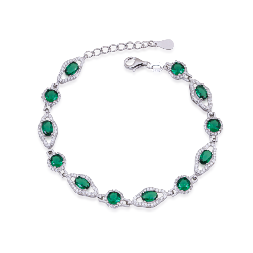 اسورة فضة حجر زمرد