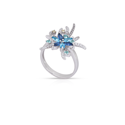 خاتم فضة بحري