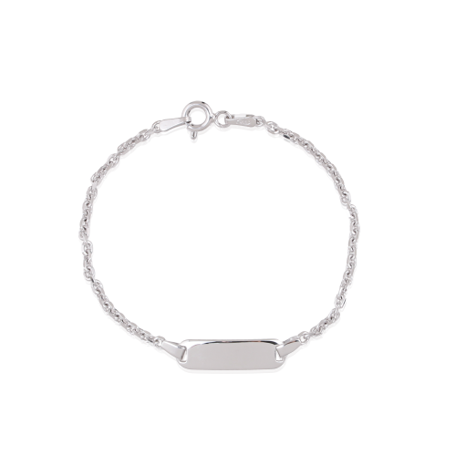 اسورة اطفال فضة بيضاوية سادة