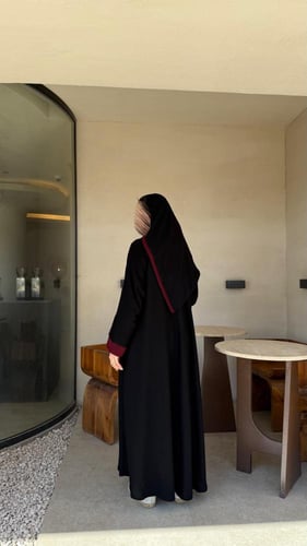 عباية نص كلوش كتان عودي