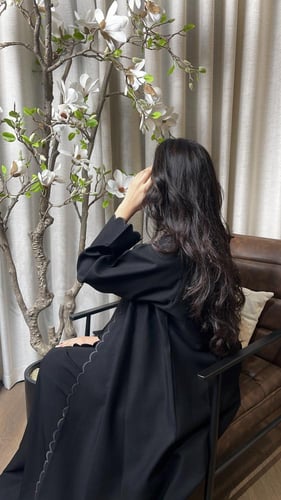 عبايه نص كلوش تطريز