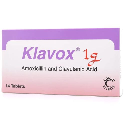 كلافوكس 1 جرام 14 قرص - Klavox 1 gm 14 Tablet
