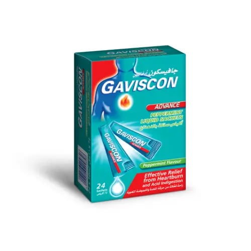 جافيسكون أكياس 24 حبة - Gaviscon Advance Peppermin...