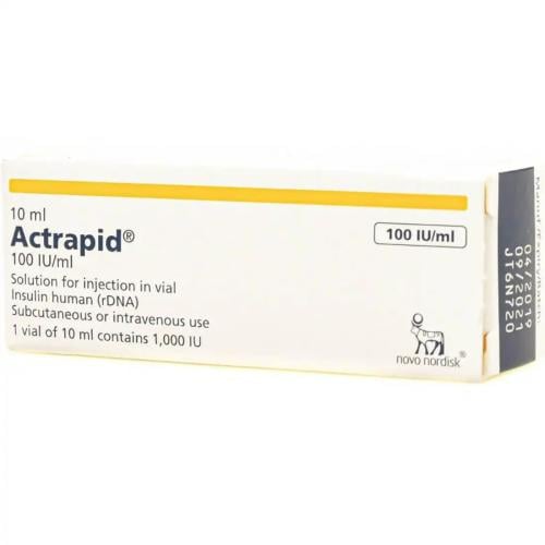 اكترابيد فيال 100 وحده 10 مل - Actrapid 100 IU/mL...