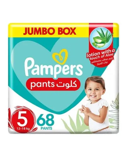 بامبرز كلوت الصندوق الجامبو مقاس 5 ( 18 - 12 ) 68...