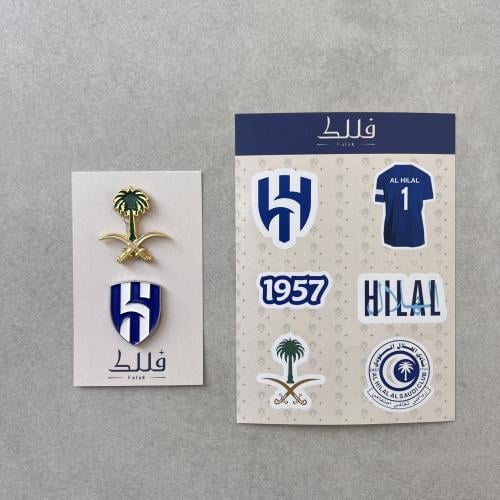 ستيكر حديدي شعار الهلال والسعودية